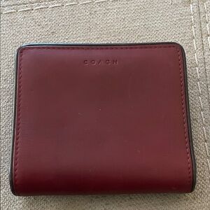 Coach Burgundy Leather Wallet